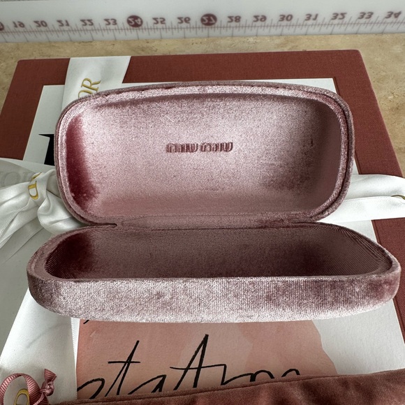 Miu Miu Tortoise Shell Sunglasses with Velvet Case - Picture 5 of 8